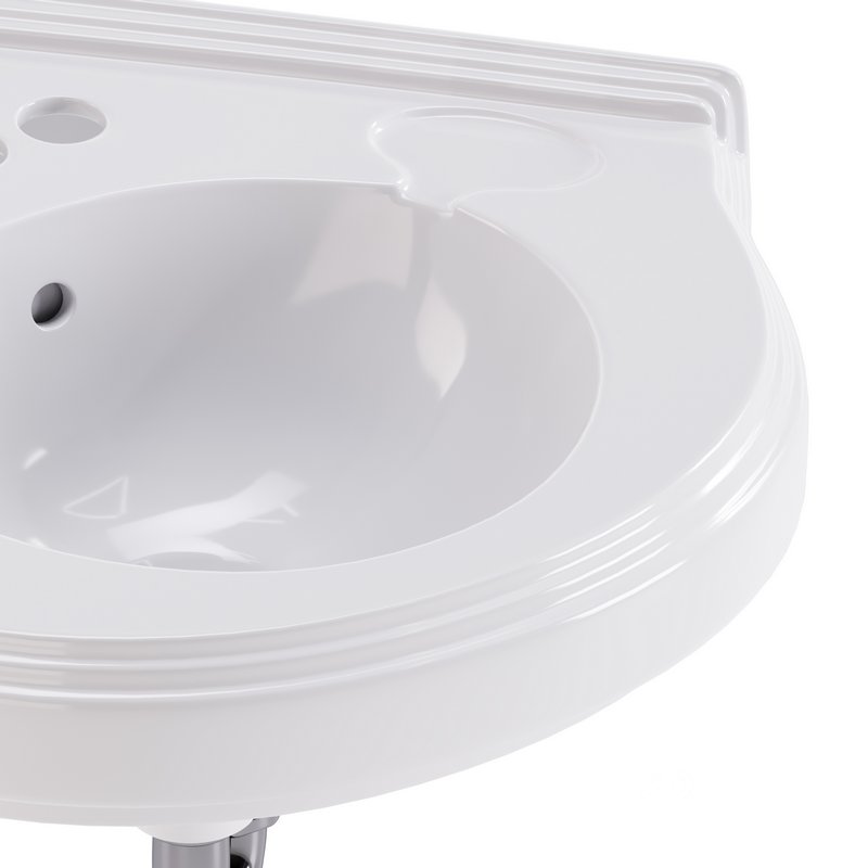 Bathroom Corner Sink White Image 3