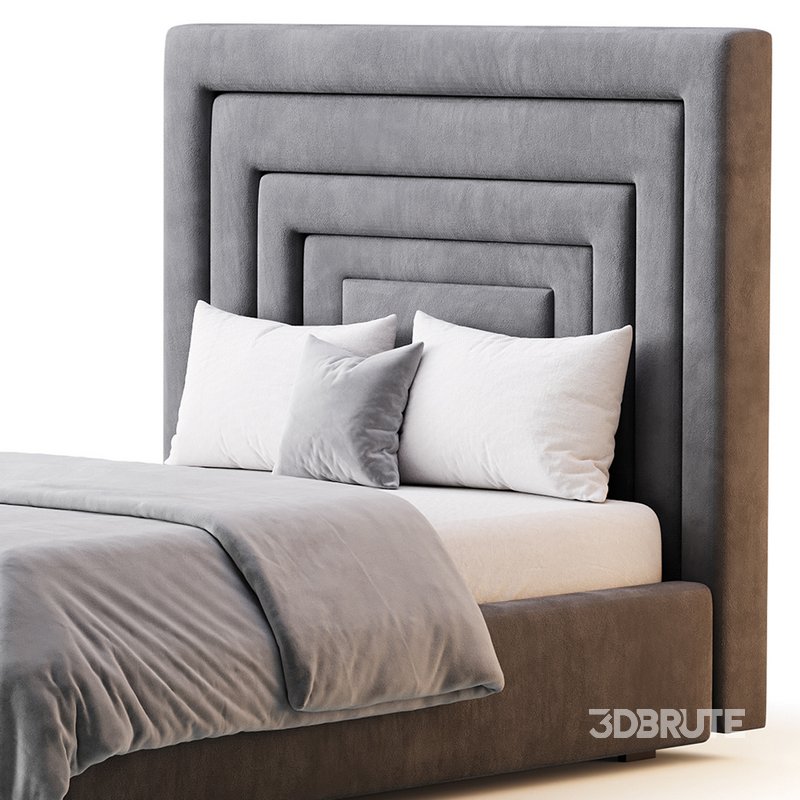 Maklaine Contemporary Navy Velvet Full Bed Image 5