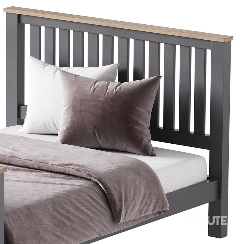 uhomepro Gray Full Size Bed Image 4