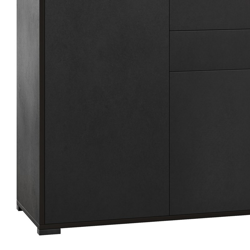 HOMCOM High Gloss Buffet Black Image 2
