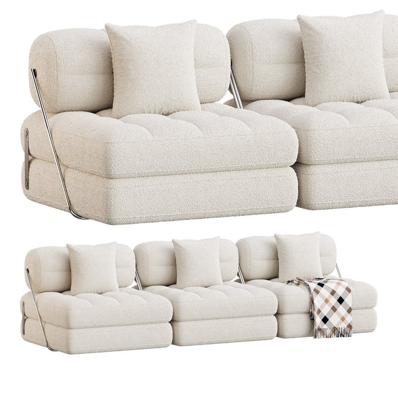 TALIA BOUCLE LOUNGE SOFA Image 4