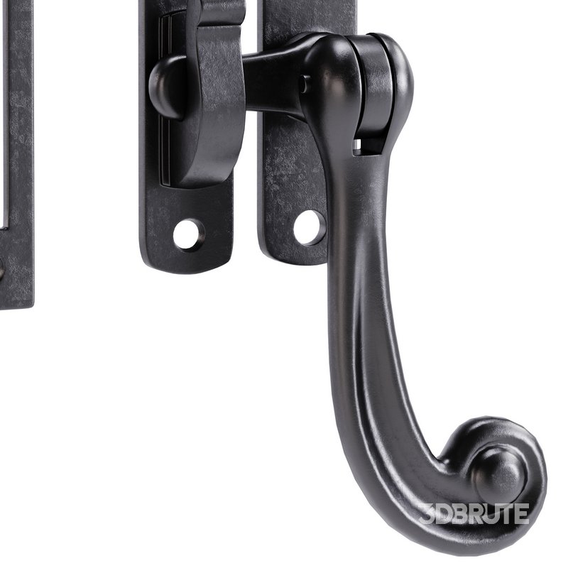Black Window Sash Door Lock Image 2