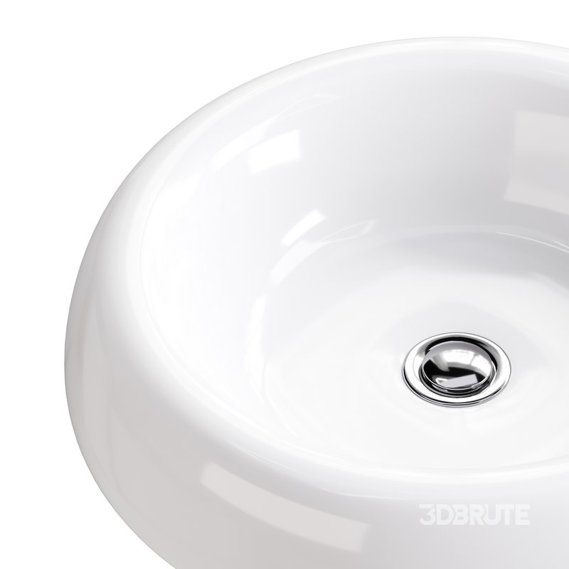 Bathroom Vessel Sink White Porcelain Tranquility Image 3