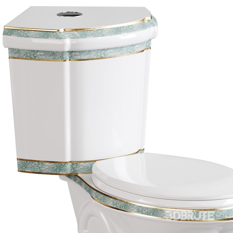 Corner Elongated Two Piece Dual Flush Bathroom Toilet Image 3