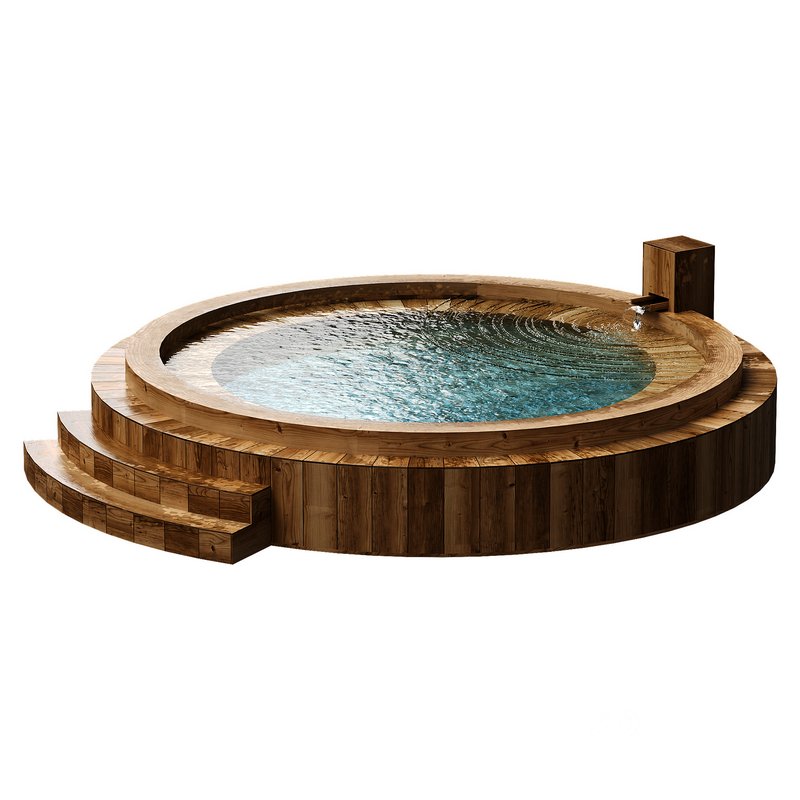 circular wooden pool Image 4