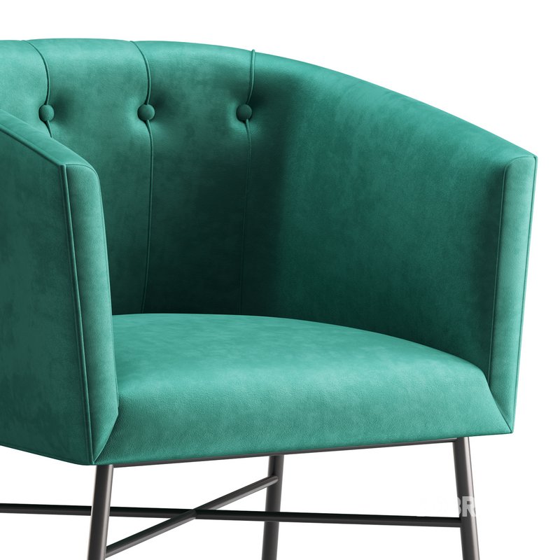 Aurelie Tub Chair in Emerald Green Velvet Image 6