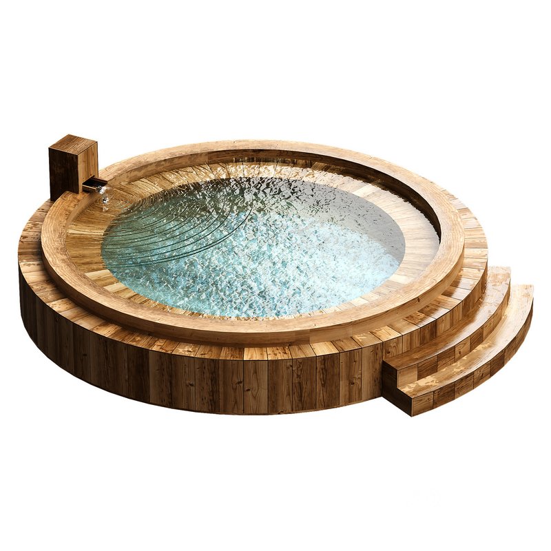 circular wooden pool Image 3