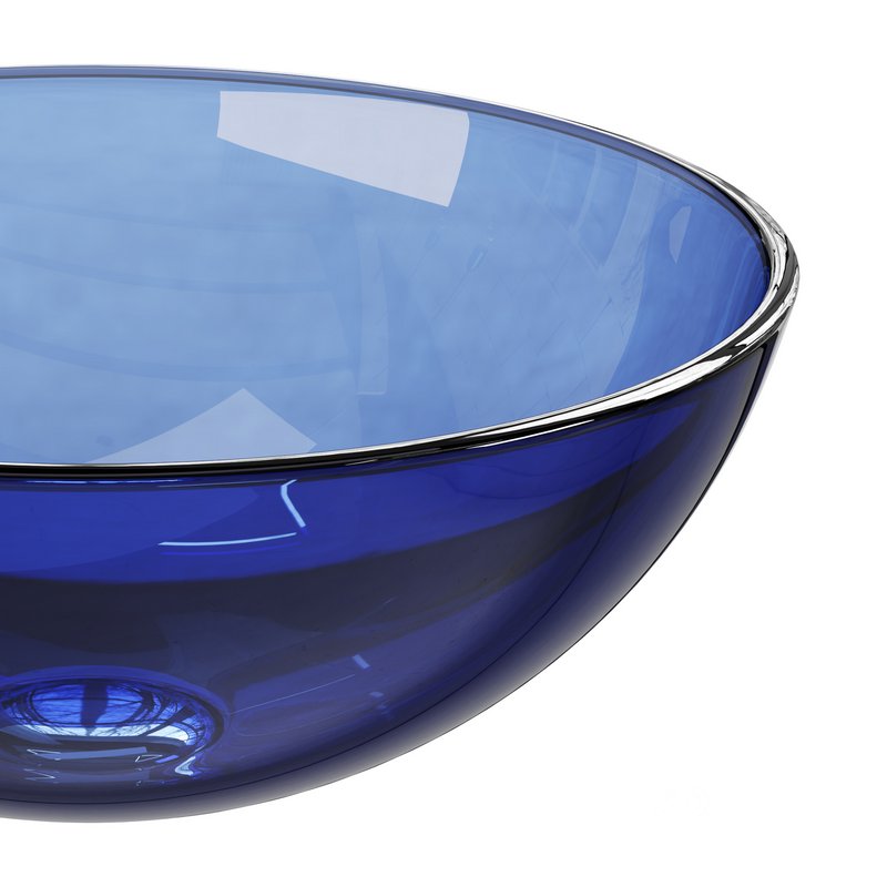 Blue Tempered Glass Vessel Sink Image 4