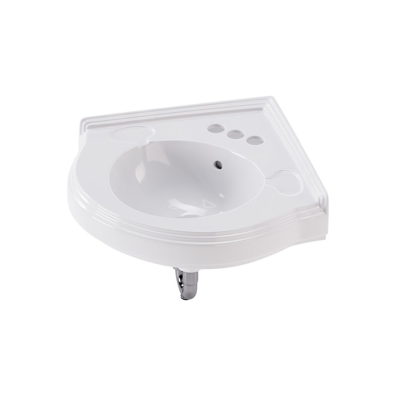 Bathroom Corner Sink White Image 2