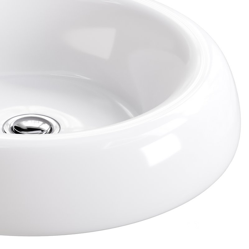 Bathroom Vessel Sink White Porcelain Tranquility Image 4