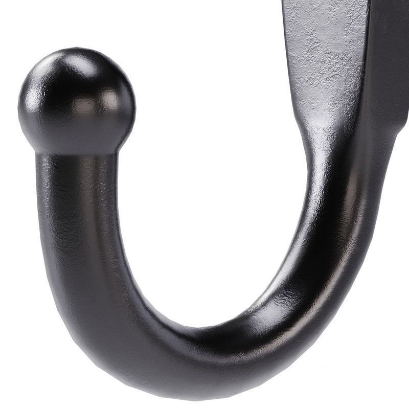 Black Wall Mount Coat Hook Image 3