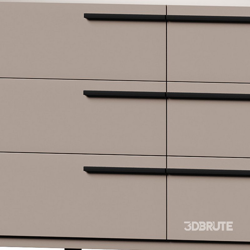 Kimball Chest of Drawers-3 White Wood Latte Image 4