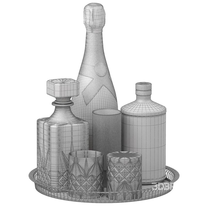 tray of whisky and champagne Image 2