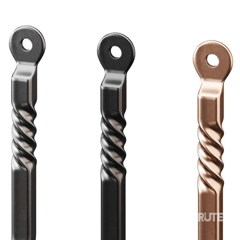 Black Wrought Iron Wall Mount Hooks Image 3