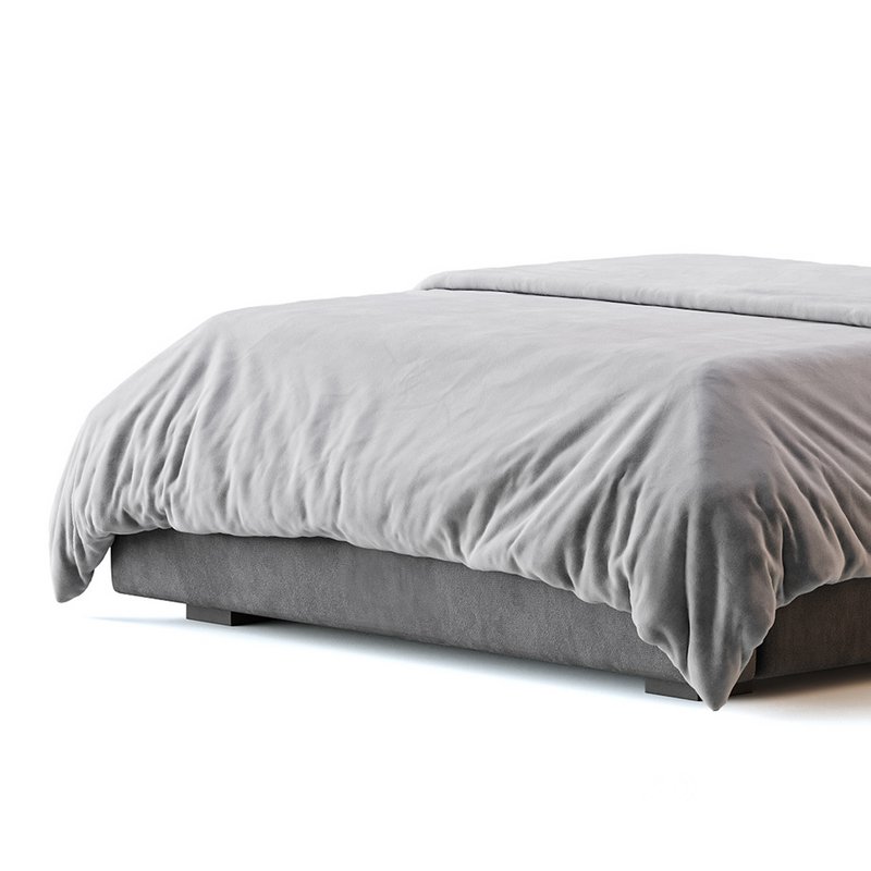 Maklaine Contemporary Navy Velvet Full Bed Image 3