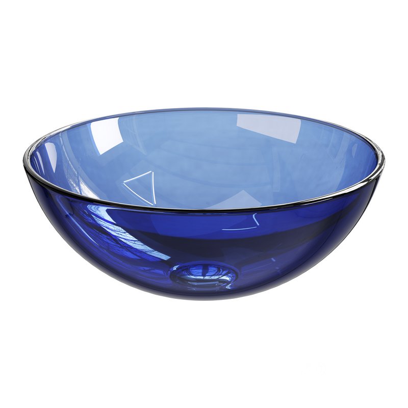 Blue Tempered Glass Vessel Sink Image 5