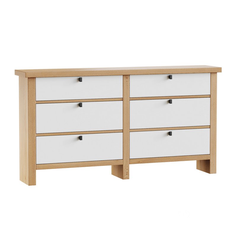 Modern Farmhouse 6-Drawer Dresser Image 5