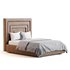 Maklaine Contemporary Navy Velvet Full Bed - Thumbnail 4
