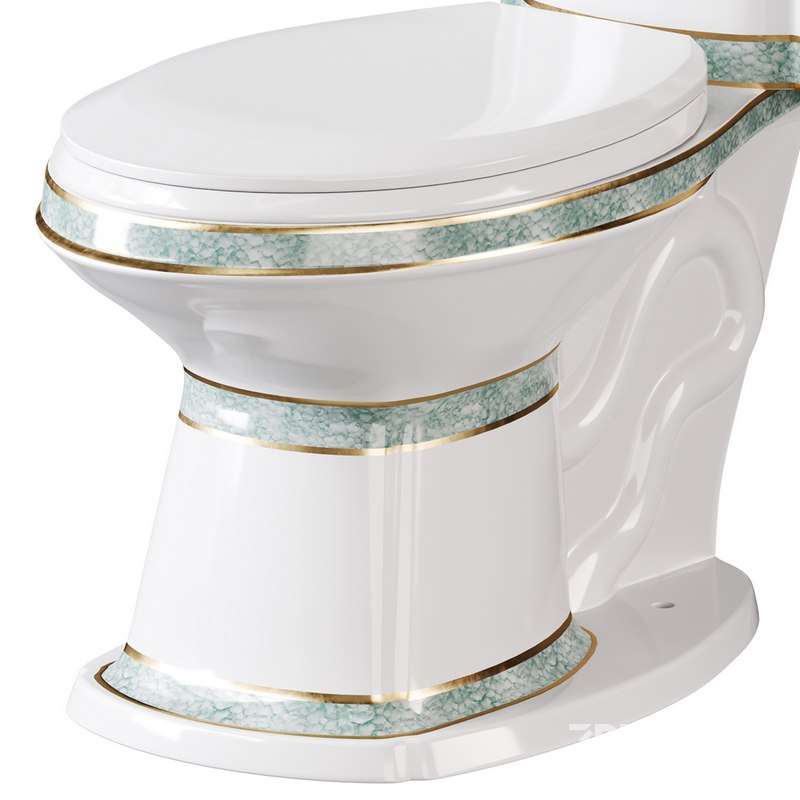 Corner Elongated Two Piece Dual Flush Bathroom Toilet Image 5