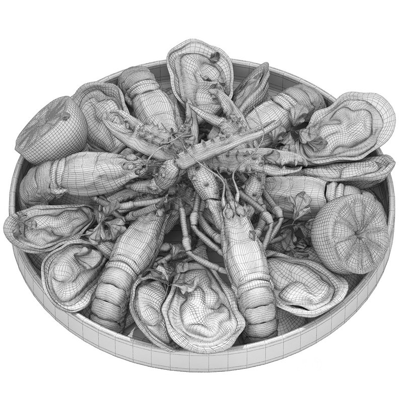 seafood plate of langoustines and oysters Image 3