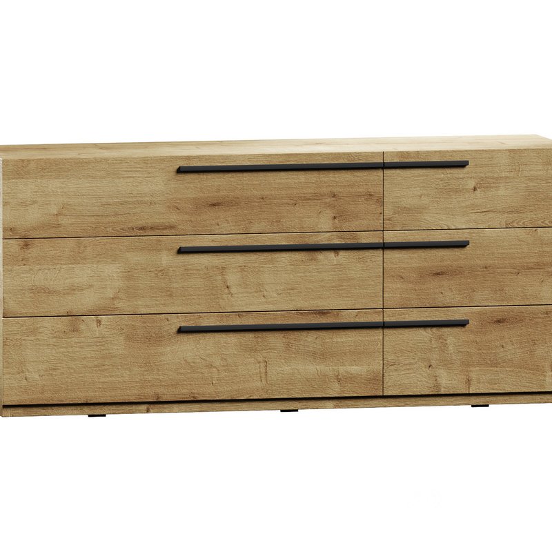 Kimball Chest of Drawers-3 White Wood Latte Image 5