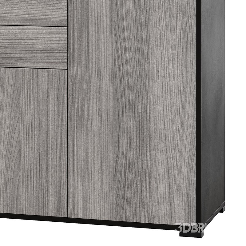 HOMCOM High Gloss Buffet Black Image 6