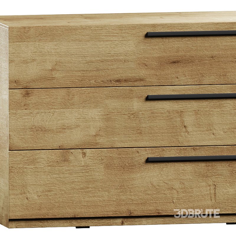 Kimball Chest of Drawers-3 White Wood Latte Image 6