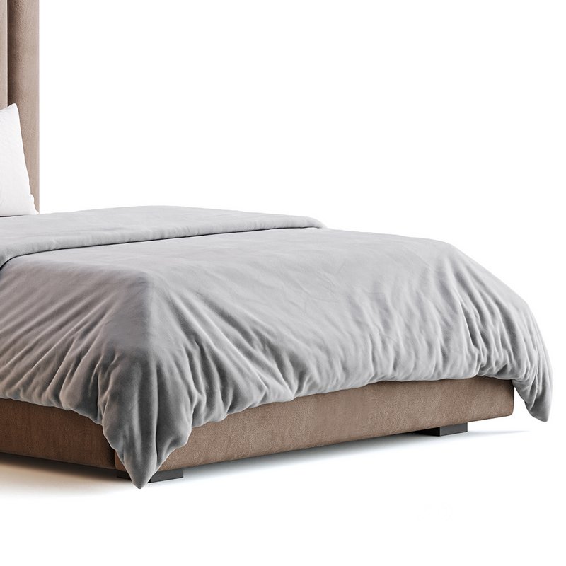 Maklaine Contemporary Navy Velvet Full Bed Image 7