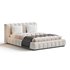Addie White Boucle Minimalist Modern Bed - Thumbnail 7