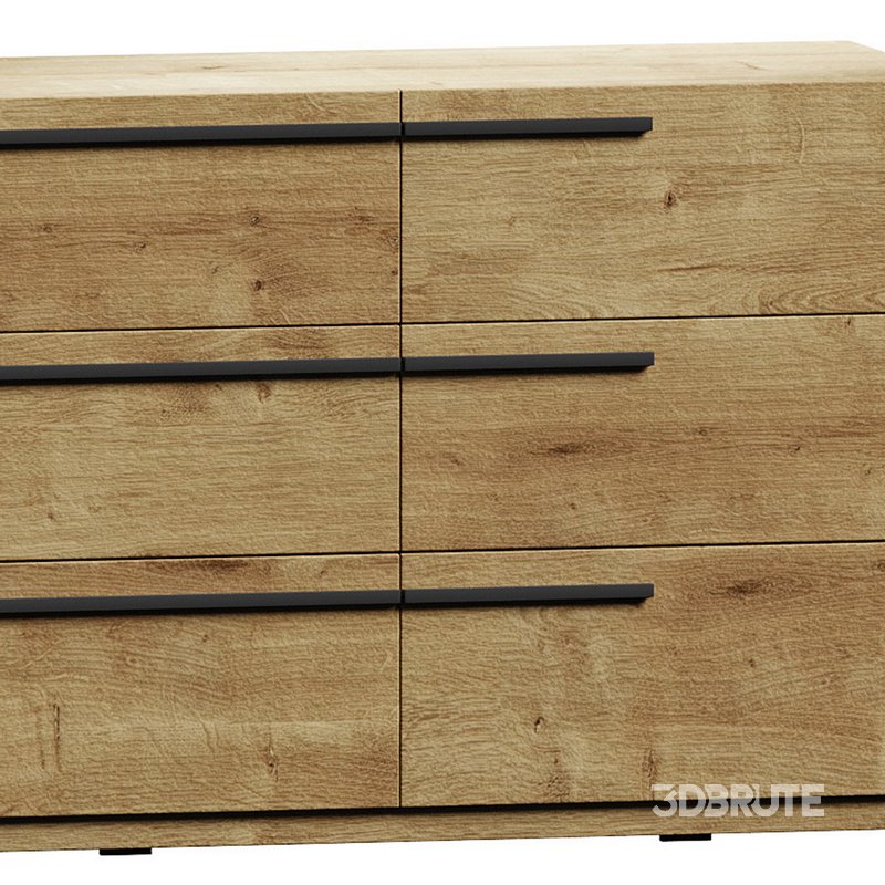 Kimball Chest of Drawers-3 White Wood Latte Image 7
