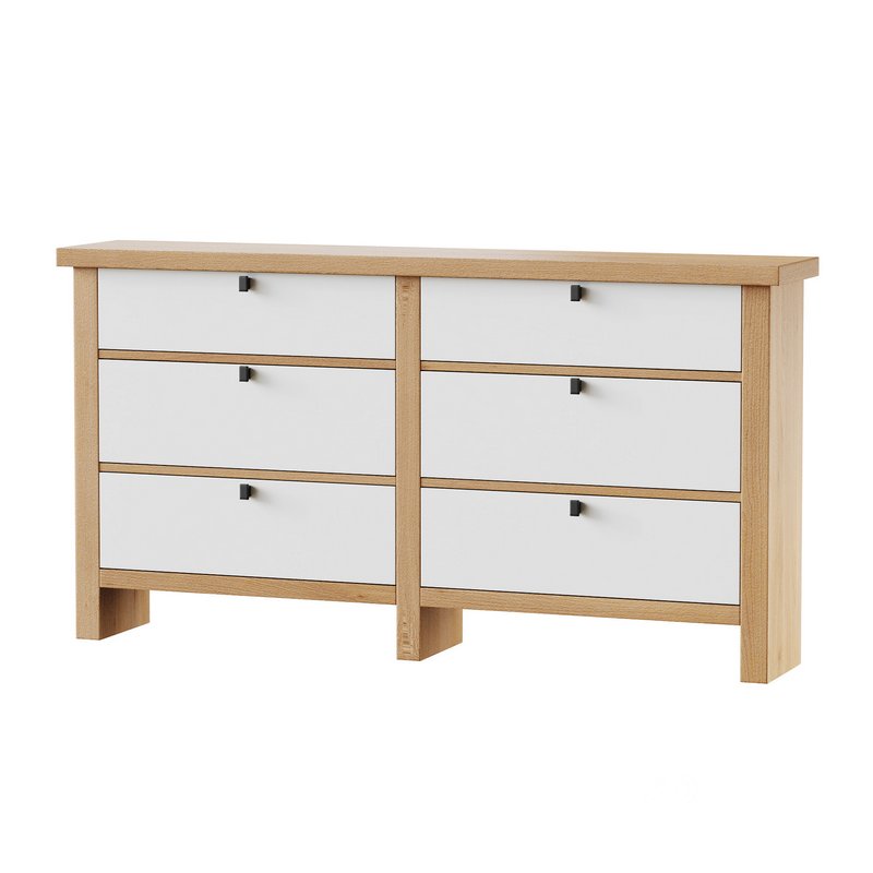 Modern Farmhouse 6-Drawer Dresser Image 6