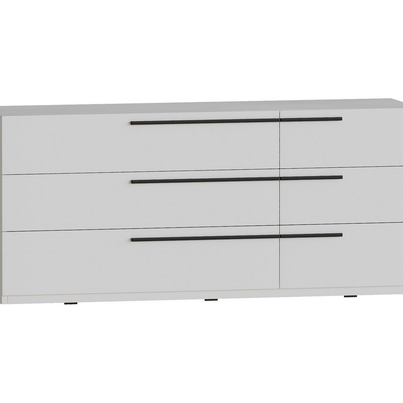 Kimball Chest of Drawers-3 White Wood Latte Image 8