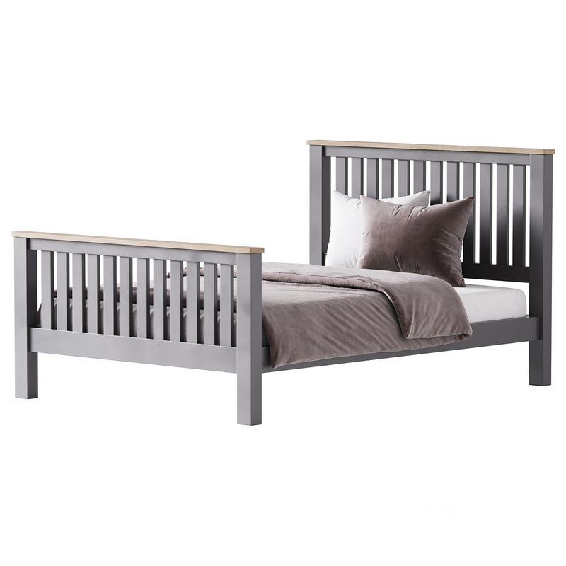 uhomepro Gray Full Size Bed Image 7