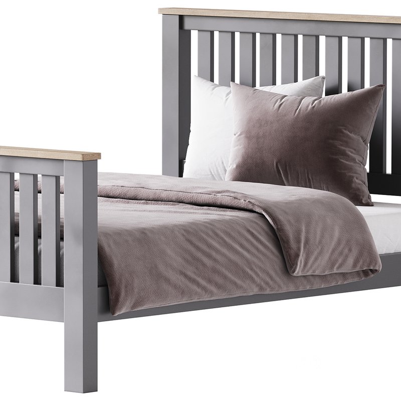 uhomepro Gray Full Size Bed Image 9