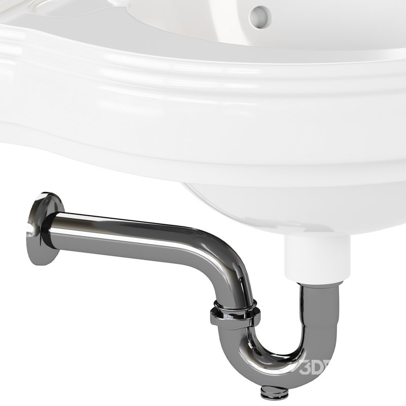 Bathroom Corner Sink White Image 9