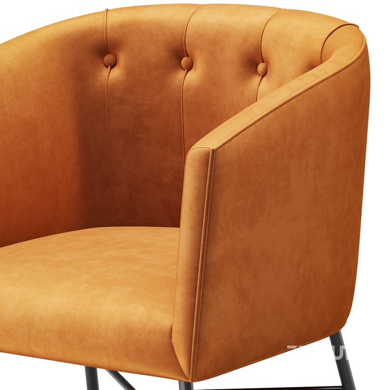 Aurelie Tub Chair in Emerald Green Velvet Image 9