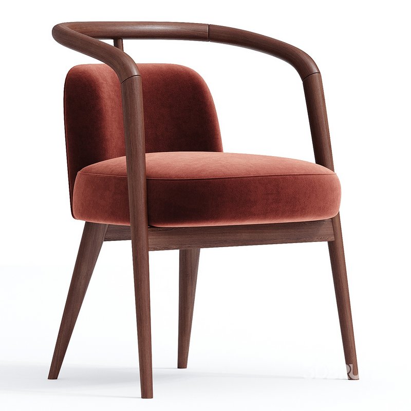 walnut,blue velvet Image 1