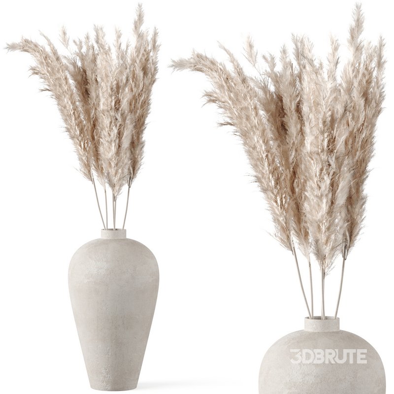 Pampas Decoration with terracotta vase Image 1