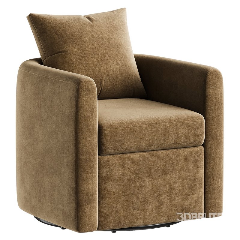 chelseaann upholstered swivel barrel Image 1