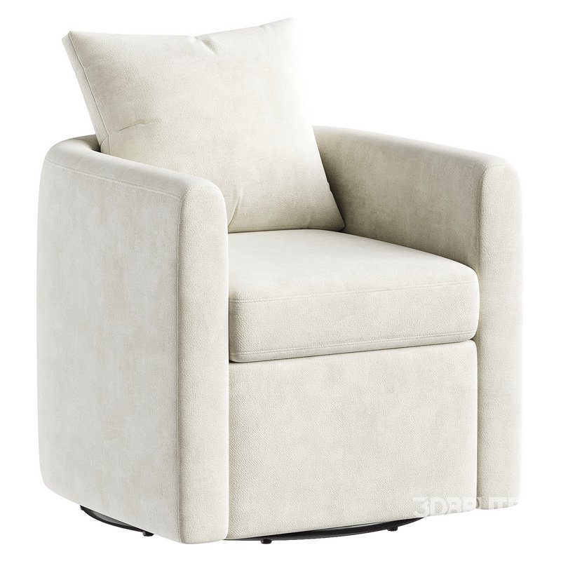 chelseaann upholstered swivel barrel Image 2