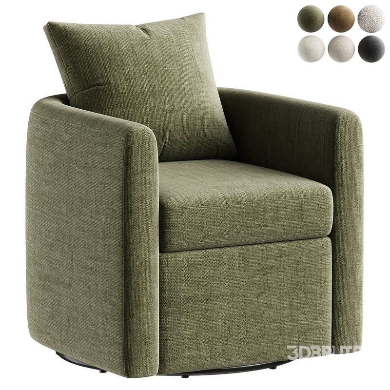 chelseaann upholstered swivel barrel Image 7
