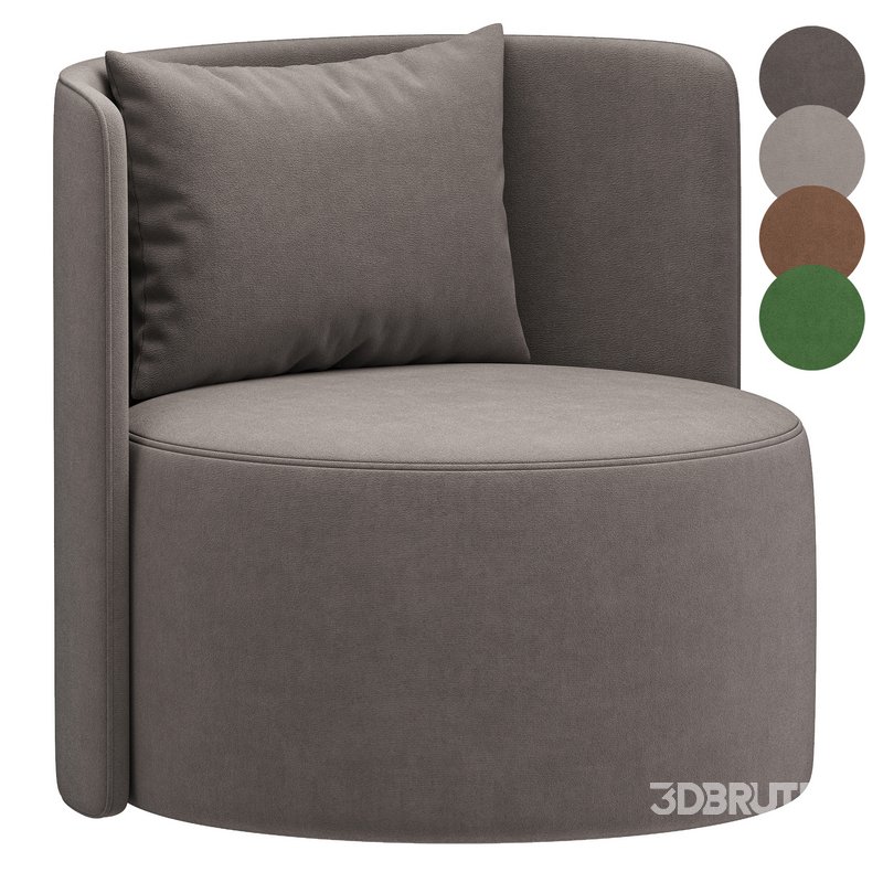 Armchair REYNAUX CURVE GRAY 1 Image 1