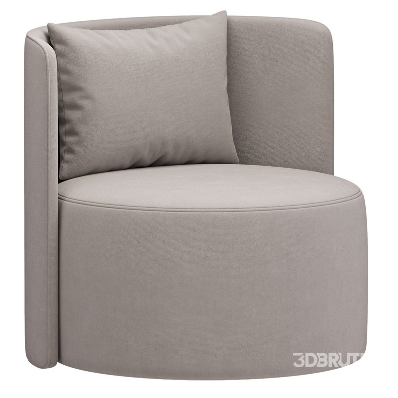 Armchair REYNAUX CURVE GRAY 1 Image 2