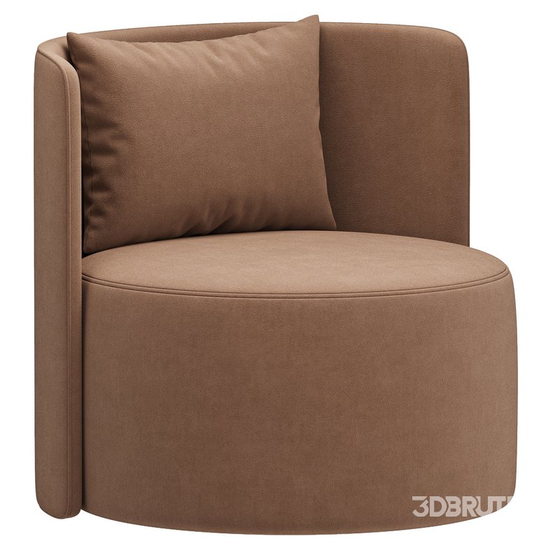 Armchair REYNAUX CURVE GRAY 1 Image 3