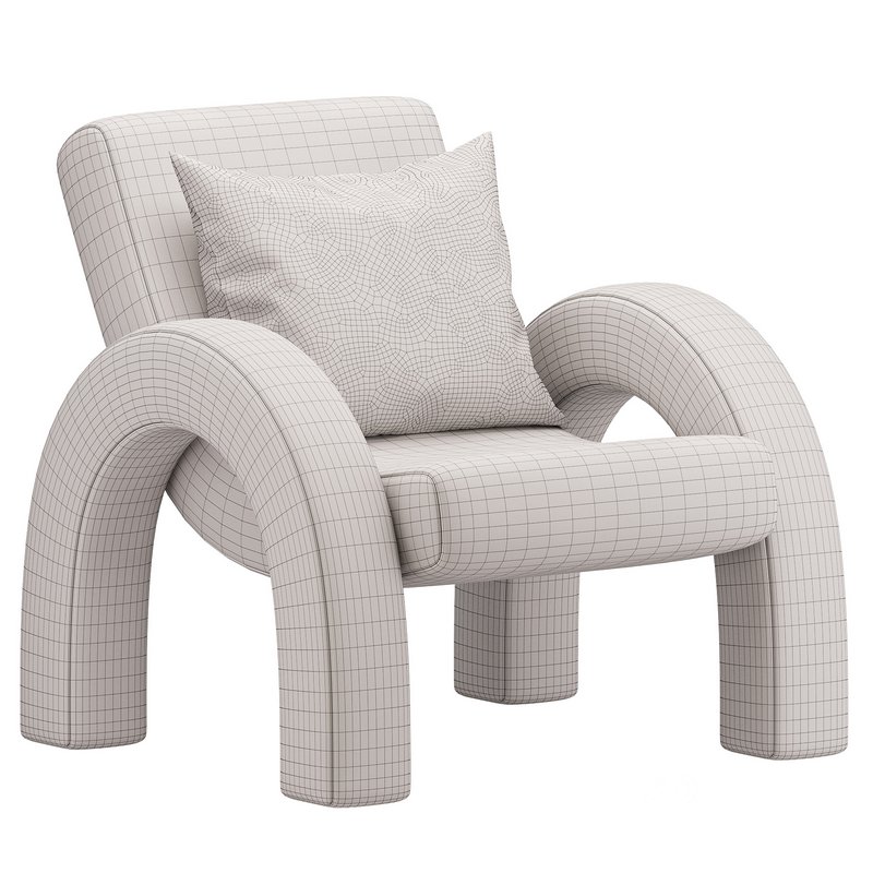 Arco Lounge Chair Small Boucle Beige Image 5