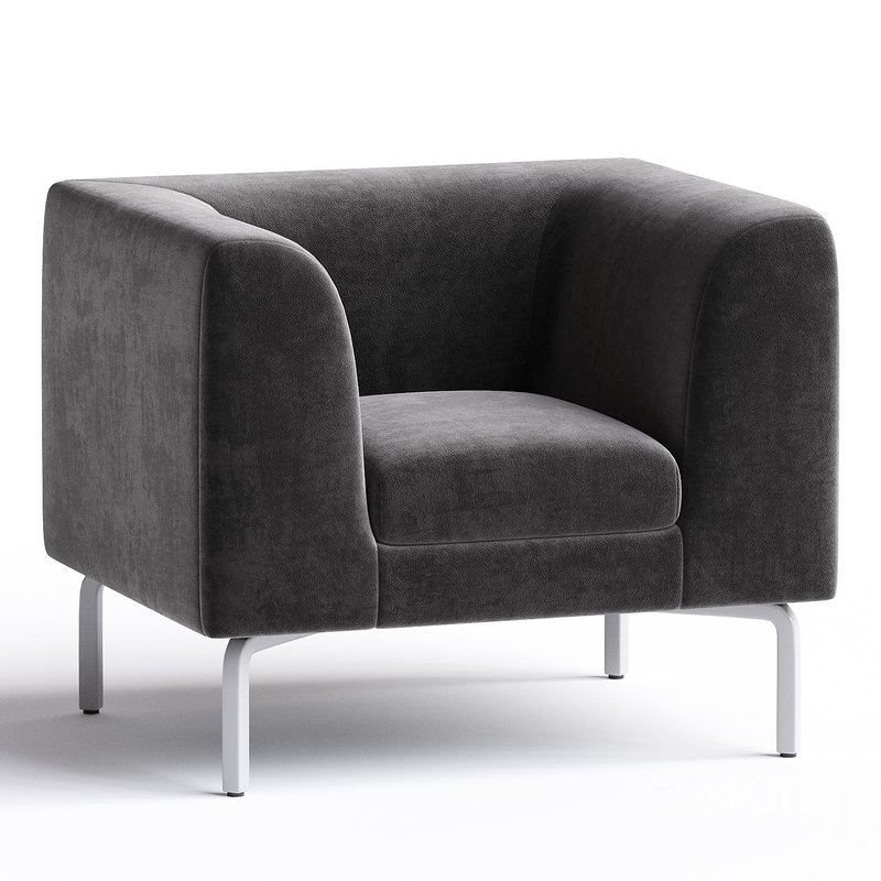 qora kreslo metal 2 Image 3