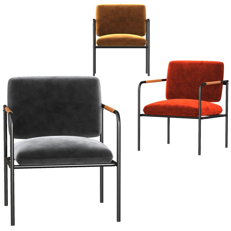 Sauder Boulevard Cafe Metal Lounge Chair Charcoal Gray Finish Image 3