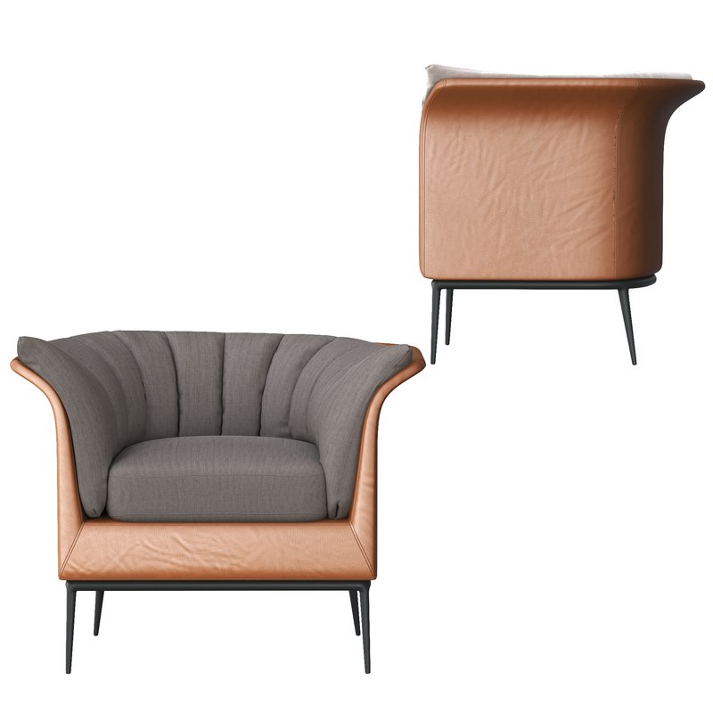 Amura_Buttercup_Armchair_in_Warm_Brown_by_Luca_Scacchetti Image 3