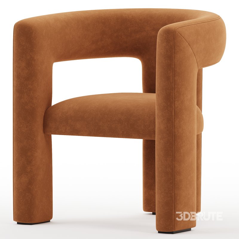 Tress Azure Blue Velvet Chair Image 1