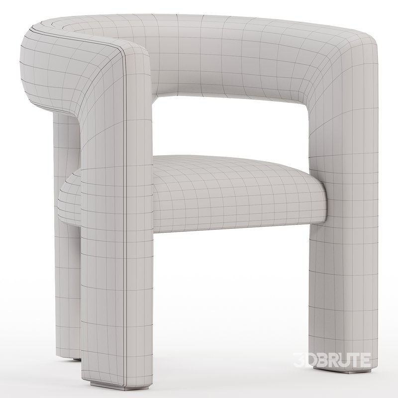 Tress Azure Blue Velvet Chair Image 4